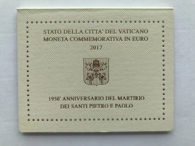 VATICAN - 2 € Euro commemorative coin 2017 - Martyrdom of Saint Peter Saint Paul