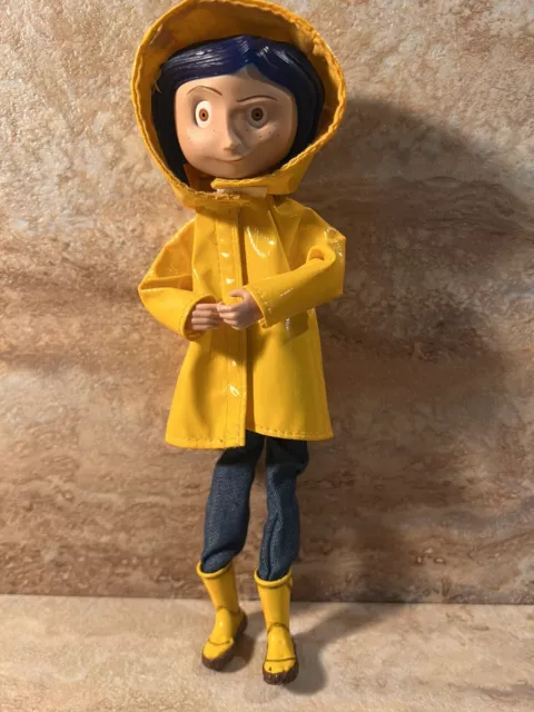 NECA CORALINE BENDY ACTION FIGURE IN RAINCOAT Loose