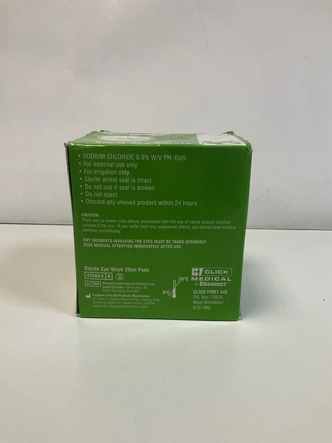 Confezione da 25 x 20 ml baccelli sterili per lavaggio occhi - irrigazione o pulizia di ferite minori 3