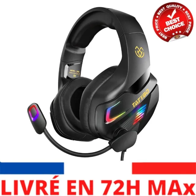 Micro Casque Gaming PS4, Casque Gaming Switch avec Micro Anti