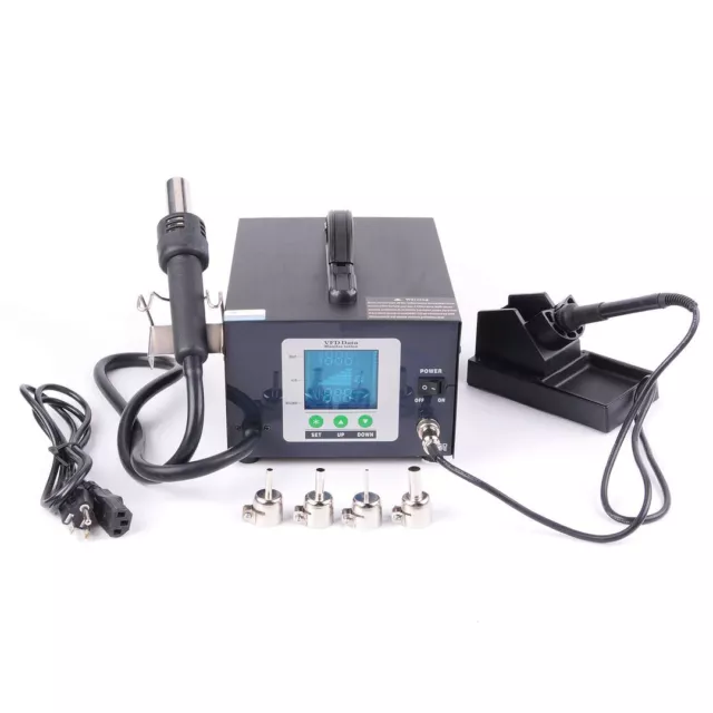 KA 110V 2in1 Hot Air Digital Rework Station Solder Soldering 330W 100-480℃ 852D