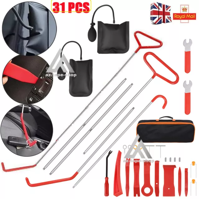 31X Universal Car Door Open Unlock Tool Kit Key Lost Lock Out Emergency Air Pump