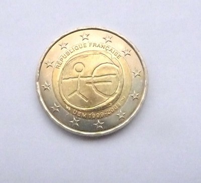 Piece 2 Euros Republique Francaise Uem 1999 Valeur