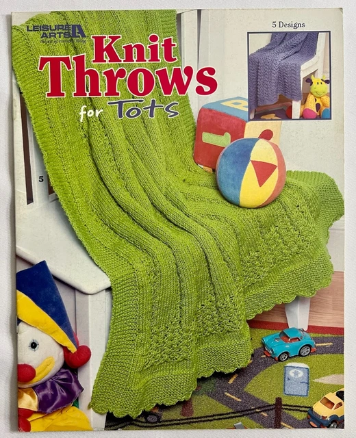 KNIT THROWS FOR Tots Knitting Patterns Book 5 Designs Afghans Blankets
