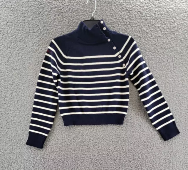 Polo Ralph Lauren Two-Piece Striped Sweater & Skirt Set Girl's XL (16) Navy + 2