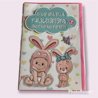 Carte Felicitations Naissance Fille A Vendre Picclick Fr