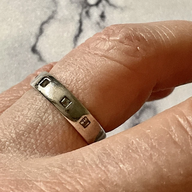 Bague Ancienne Art Déco En Argent Massif - Sertie De Topazes Princesse - Occasion