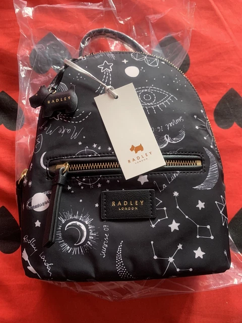 RADLEY COSMIC LOVE Small Black Backpack Rucksack Dustbag BNWT RRP 89 74.99 PicClick UK
