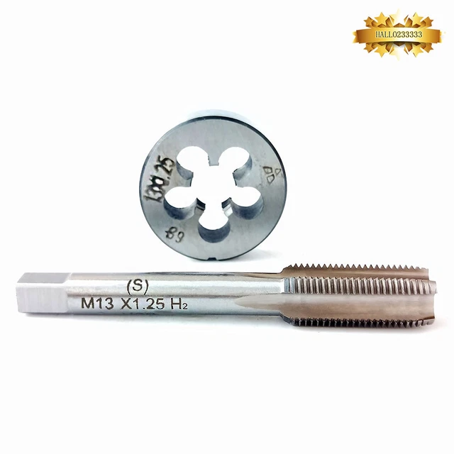 M13×1.25 HSS Tap And Die Set,Thread Tap + Round Thread Die Right Hand HSS Taper