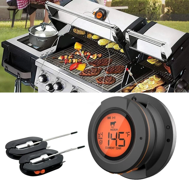 Thermomètre À Viande Digital À Distance Avec Deux Sondes D'Une Portée