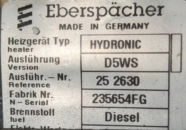 Standheizung Eberspächer 25 2630 Hydronic D5WS 12V Opel Insignia A