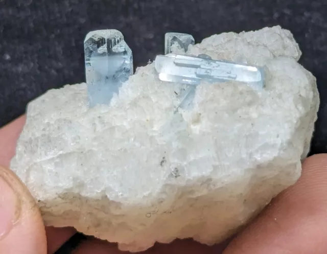 Aquamarine Crystals On Matrix From Skardu, Gilgit Baltistan, Pakistan.