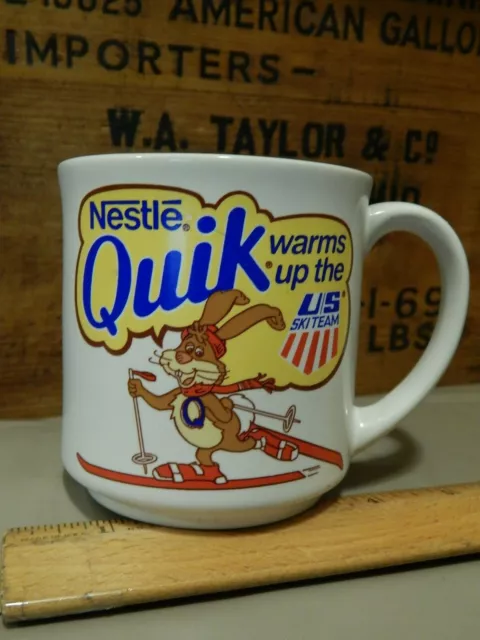 Nestle Quik ~ "Warms Up The U.S. Ski Team" ~ Ceramic Cocoa MUG_CUP ~ Ltd Promo ~