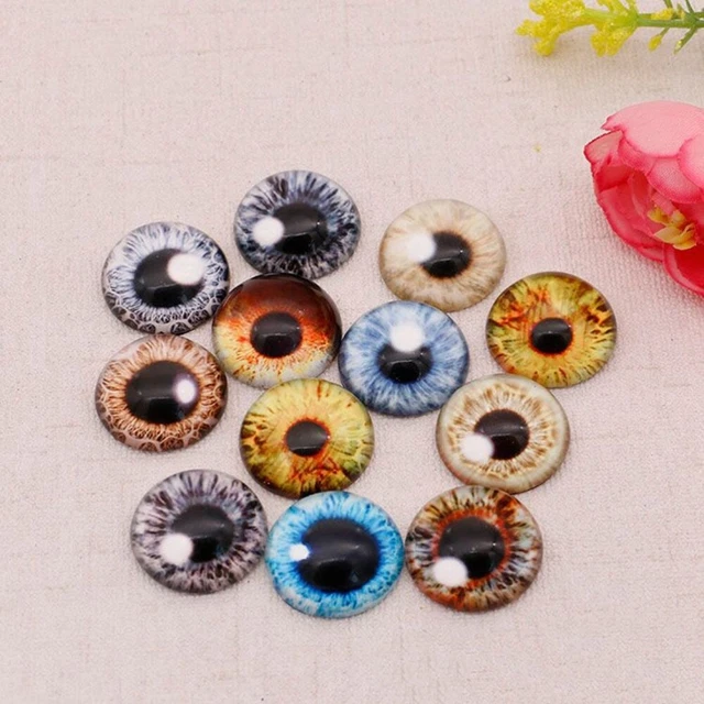 20 piezas Ojos de dibujos animados Hacer usted mismo Ojos de Kuller Ojos de muñeca Accesorios de muñeca Demonio