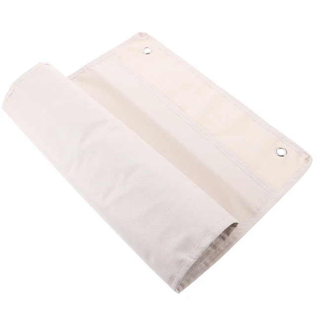 TUKNN Sac De Rangement Mural 3 Poches - Coton/Lin - 60x20cm - Blanc - Pour Porte Ou Mur - Organisateur Multifonction