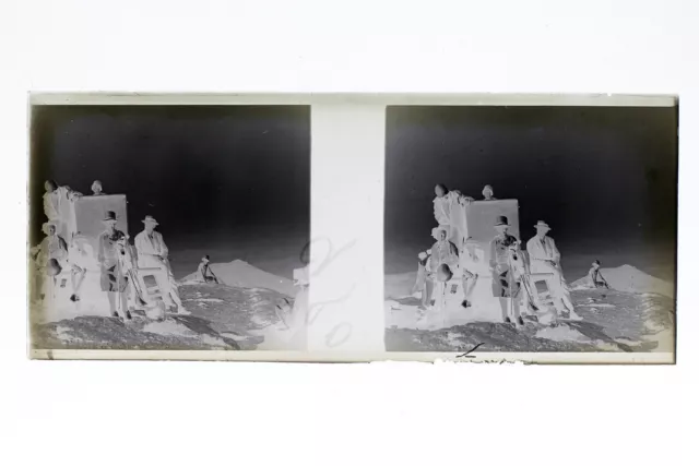 France Voyageurs Montagne Photo NEGATIF PL51L25n14 Plaque de verre Vintage 1928