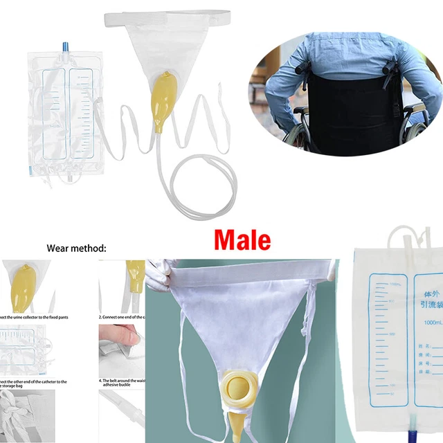 MALE INCONTINENCE MEN'S urine bag bed breathable collector with