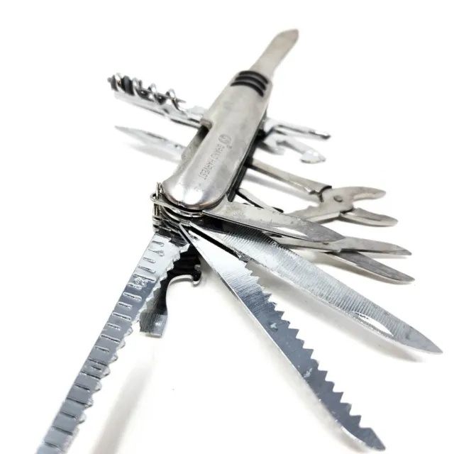 Grand Harvest Multi Tool Folding Knife, Saw, Ruler, Scissors, Mini Pliers