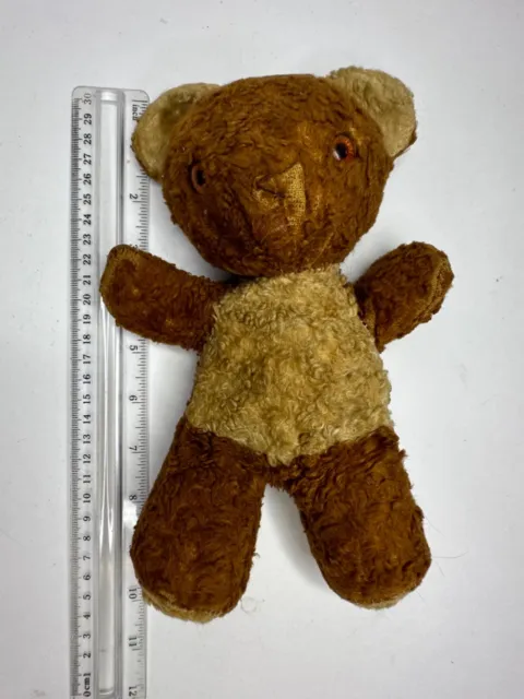 Vintage Collectible Teddy Bear Plush 10" Mohair Fur Floppy As Is