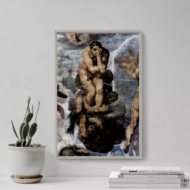 Michelangelo - The Last Judgement Fresco (1541) Photo Poster Painting Art Print