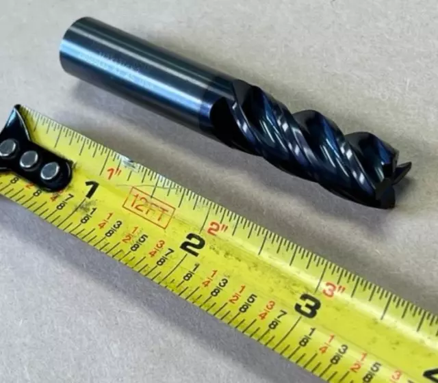 1/2" Hanita 5576519 Carbide End Mill 1/2X1-1/4X3, 3" Oal, 4 Flute Square