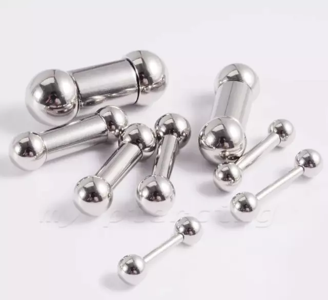 Surgical Steel Industrial Eyebrow Ring Ear Cartilage Tragus Tongue Ring Barbell 2