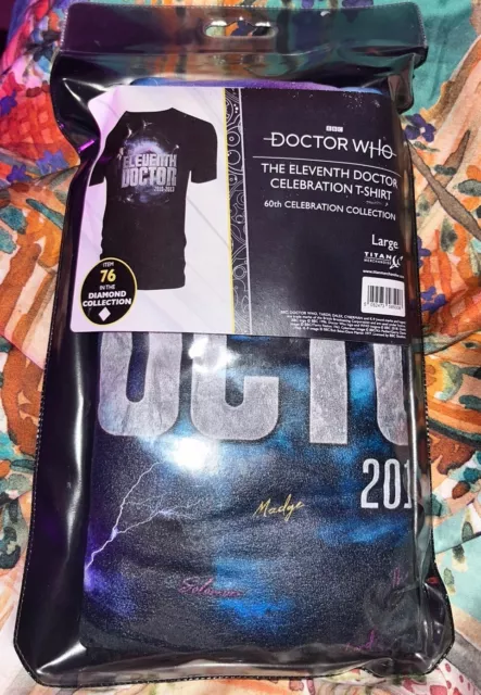 RARE Doctor Who 60th anniversary Eleventh 11th  Limited Edition L Tee Shirt BNIP