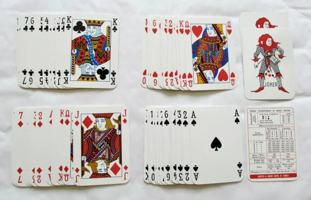 Jeu de 54 Cartes à Jouer Catel et Farcy Coins Dorés