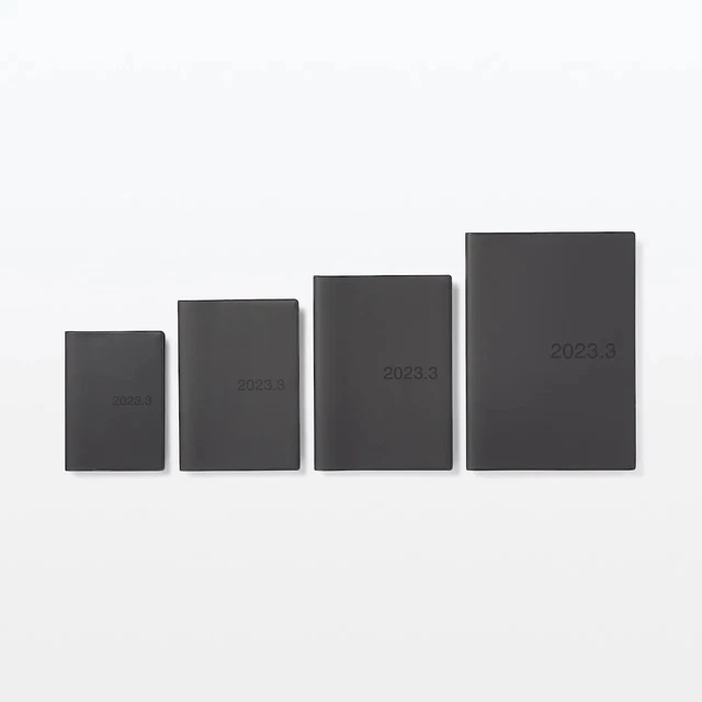 Muji Monthly Weekly Schedule Notebook Dark Gray A5 A6 B5 B6 Start Mar 2023 Japan