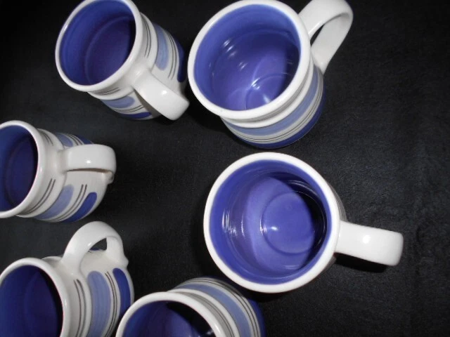 pfaltzgraff rio mug hand painted concentric blue bands coffee tea cocoa 1998 pfaltzgraff rio mug hand painted concentric blue bands coffee tea cocoa 1998
