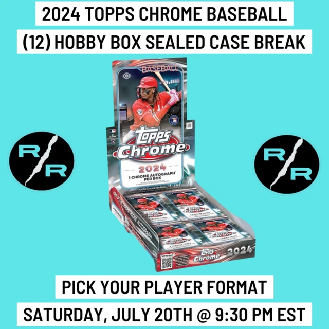 Boîte Scellée Topps 2024 Chrome Baseball - Cartes De Collection Officielles