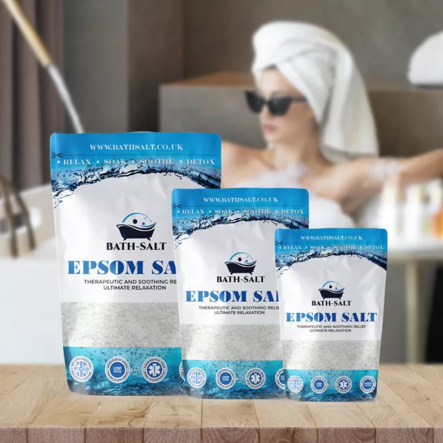 Pure Epsom Salt | Foot Soak | Epsom Salt Bath | Natural Epsom Bath Salt | 1- 8kg