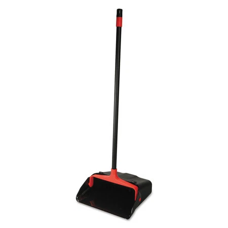O-CEDAR CB962082 Maxi-Plus Lobby Dust Pan with Rear Wheels, Black, 13"W,