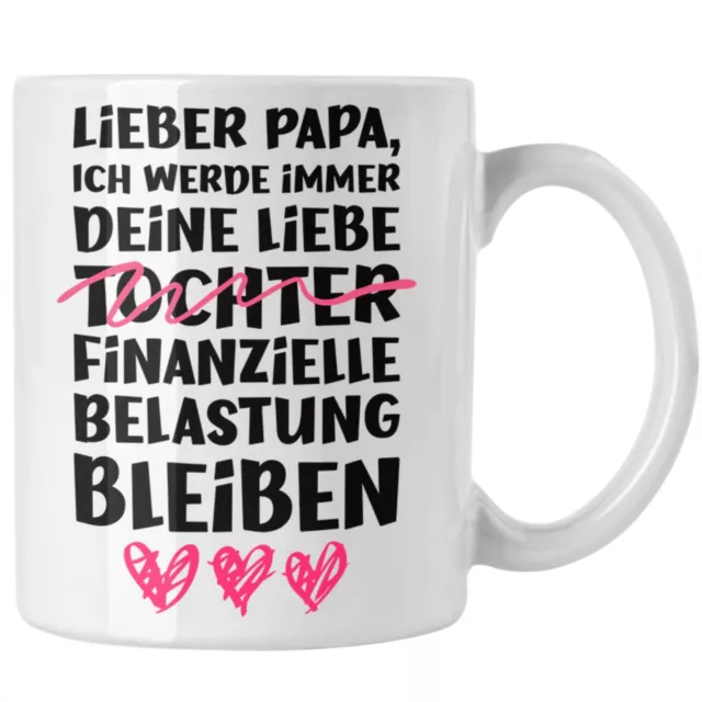 Trendation - Papa Geschenk Tasse mit Spruch Geschenkidee von Tochter Vatertag