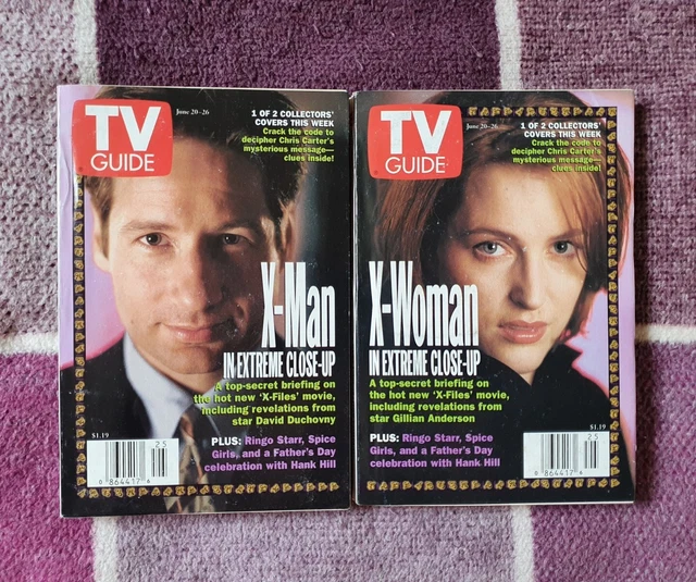 David Duchovny Gillian Anderson The X-Files TV Guide Magazines Lot 2