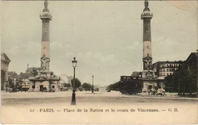 CPA PARIS 12e Place de la Nation Cours de Vincennes (36184)