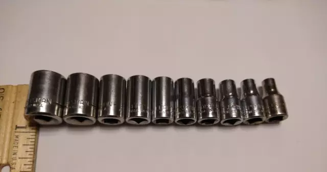 Craftsman Vintage G 10 Piece Socket Set 1/4" Dr 5/32" 3/16" to 1/2" USA