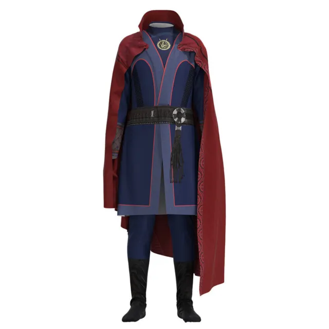 Movie Doctor Strange 2 Cosplay Cape Costume Outfit Halloween Fancy Dress Adults