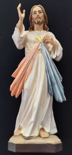 Barmherziger Jesus  23 cm Statue  aus Grödnertal Holz handgefertigt, Schnitzerei