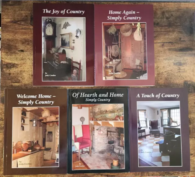 5 Simply Country Book Lot - Judy Condon - Simply Country - Welcome Home, Joy of