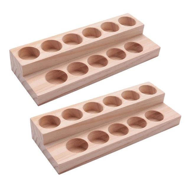 2X Stazione Dimostrativa per Espositori nel Legno con Vassoio nel Olio Esse W3B1