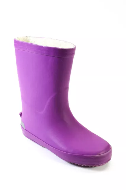 Naturino Girls Faux Fur Lined Waterproof Rain Boots Purple White Size EUR 31, 1