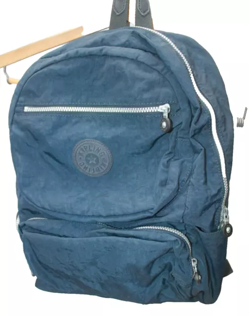 Kipling Seoul Large 15" Laptop Backpack Shell Blue, Interior Tan- Padded Sleeve