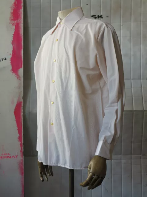 Camicia in nylon veracon Dederon a righe motivo tessuto anni 70 TrueVINTAGE anni 70 shirt 3