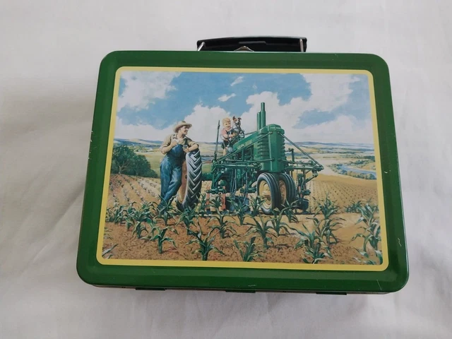 RARE BACK Green John Deere Licensed "lunchtime" Lunch Box ,limited