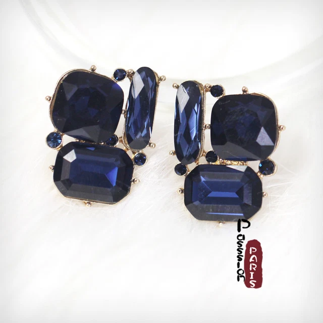 Boucles D'oreilles Clips Vintage Art Déco - Occasion, Sans Marque, Style Rétro