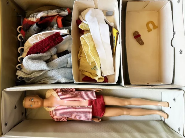 Vintage 1960's Lot for Barbie/Ken dolls, case, clothing, Etc.