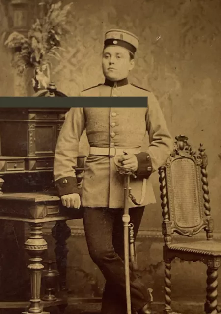 Soldat aus Schwedt Uckermark - ca 1880 - 1910 - Foto / AK