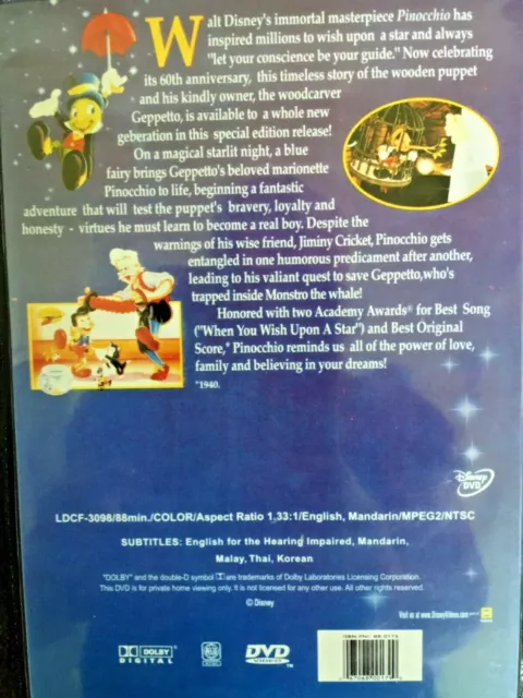 Walt Disney Classic DVDs ( LOT OF 3) SEE PIC Sleeping Beauty Dumbo Pinocchio SET 4