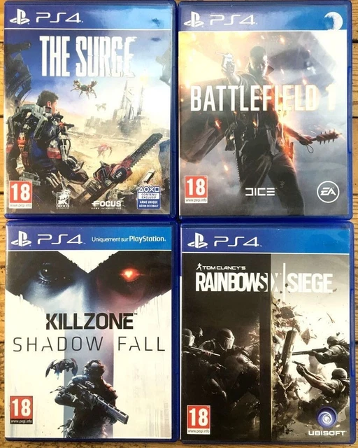 Lot 4 Jeux Ps4 Fr The Surge Battlefield 1 Killzone Shadow Fall Rainbow Six Siege